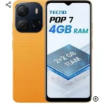 جوال بوب 7 من تكنو، ذاكرة روم 64 جيجابايت + ذاكرة RAM 2 جيجابايت ، شاشة كبيرة 6.6 بوصة - لون برتقالي، خلويبشريحتين
